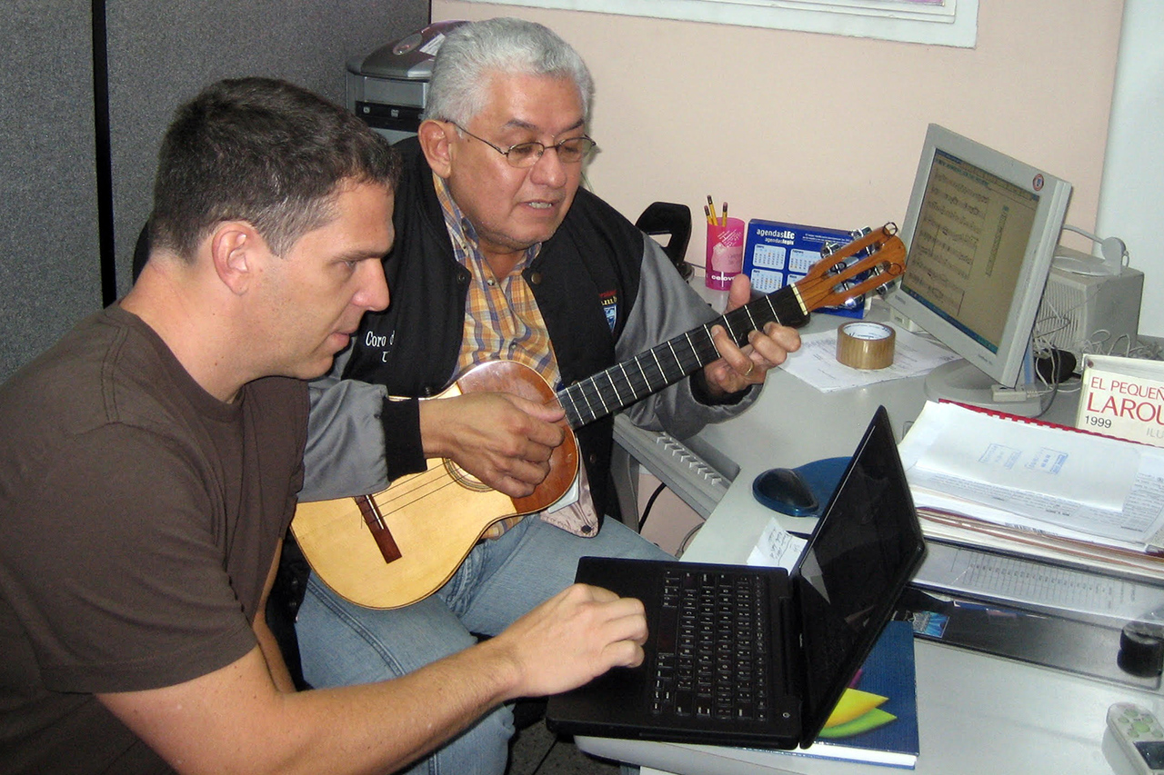 Mark brown con Pablo Camacaro en Cabudare, 2009